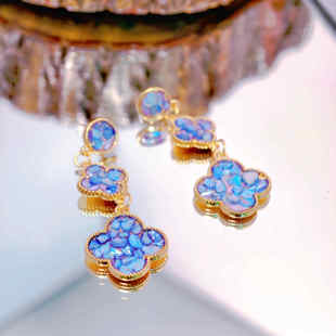 蘭花想容新中式发饰国风耳饰耳钉耳坠耳环非遗原创螺钿2025孤品