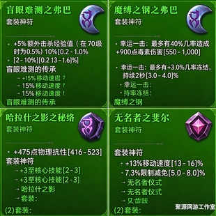 暗黑4 S13圣骑士术士游侠套装神符无名者哈拉什魔缚之钢盲眼难测