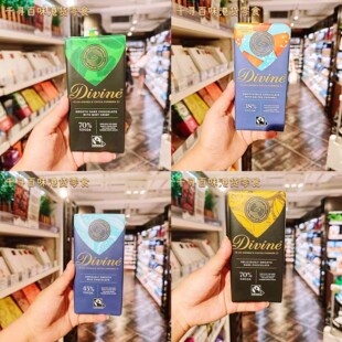 代购 德国Divine薄荷黑巧克力70%黑巧克力牛奶巧克力零食