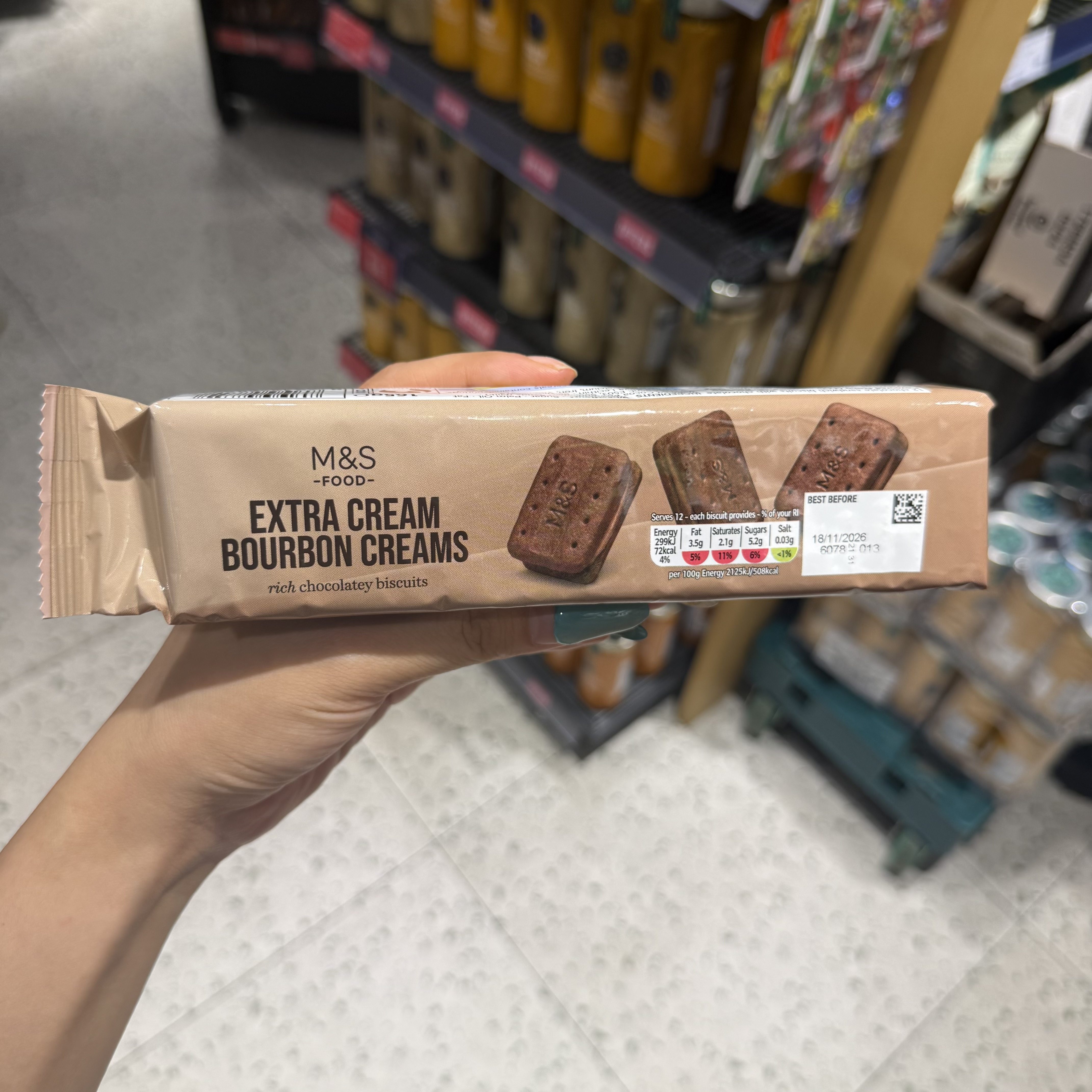 香港代购 英国 M&S 玛莎浓郁巧克力夹心饼干 进口休闲下午茶零食