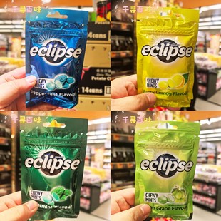 美国Eclipse易极薄荷糖柠檬润喉糖熬夜提神袋装 代购 赵露思同款