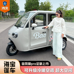 海宝金凤凰Pro电动三轮车家用代步车低速带娃接娃女士出行电瓶车