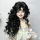 小绵羊卷卷假发女黑色外翻美式 长卷发秋冬羊毛卷洋娃娃lolita头套