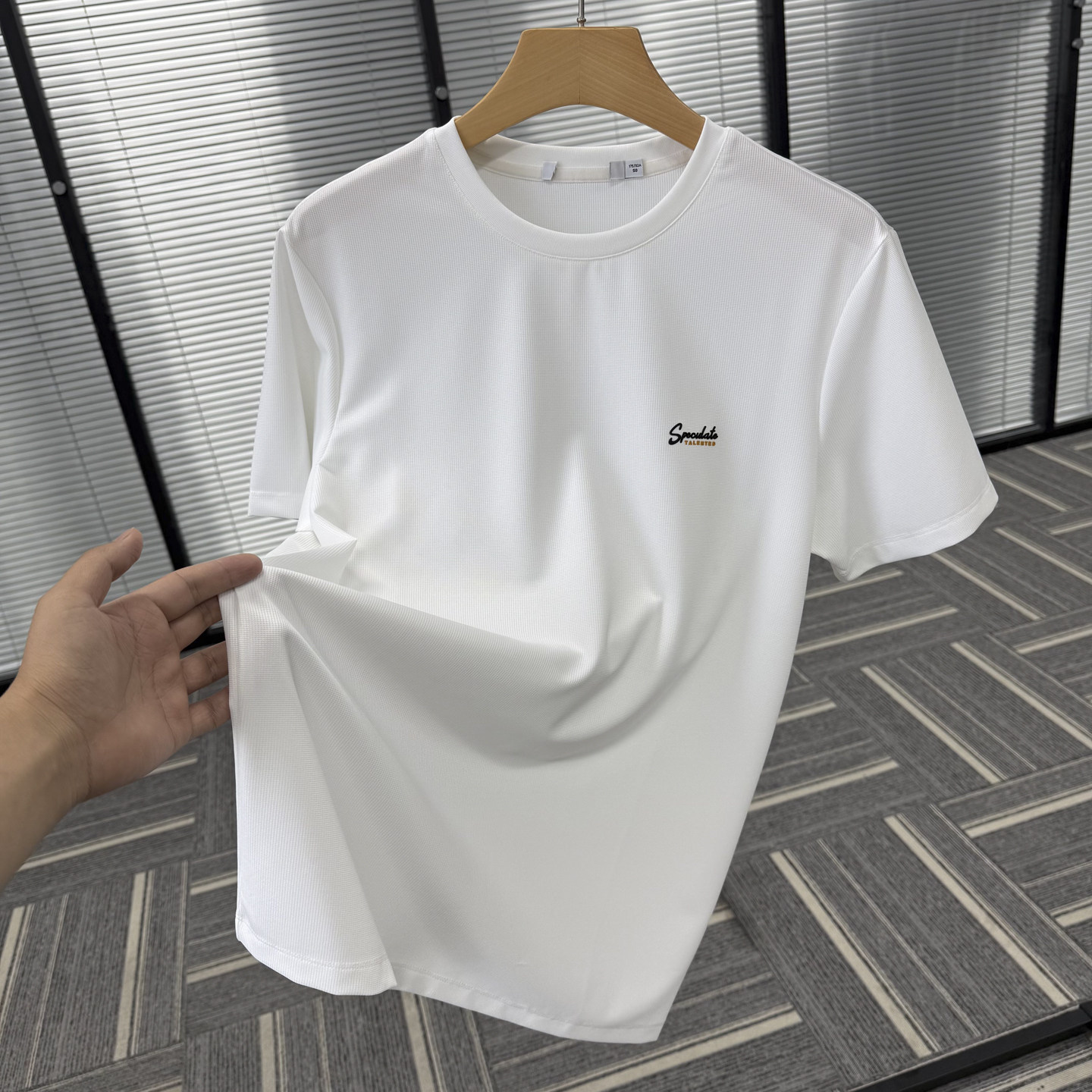 【H剪】锦氨混纺!顺滑高弹力!一线品牌剪标单男士圆领速干短袖T