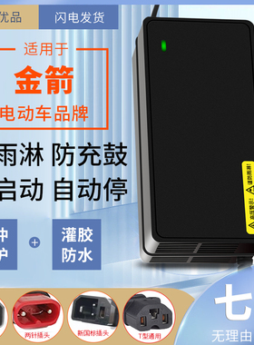 适用新国标金箭三针电动车充电器48V20AH60V72V20AH金箭电动车通