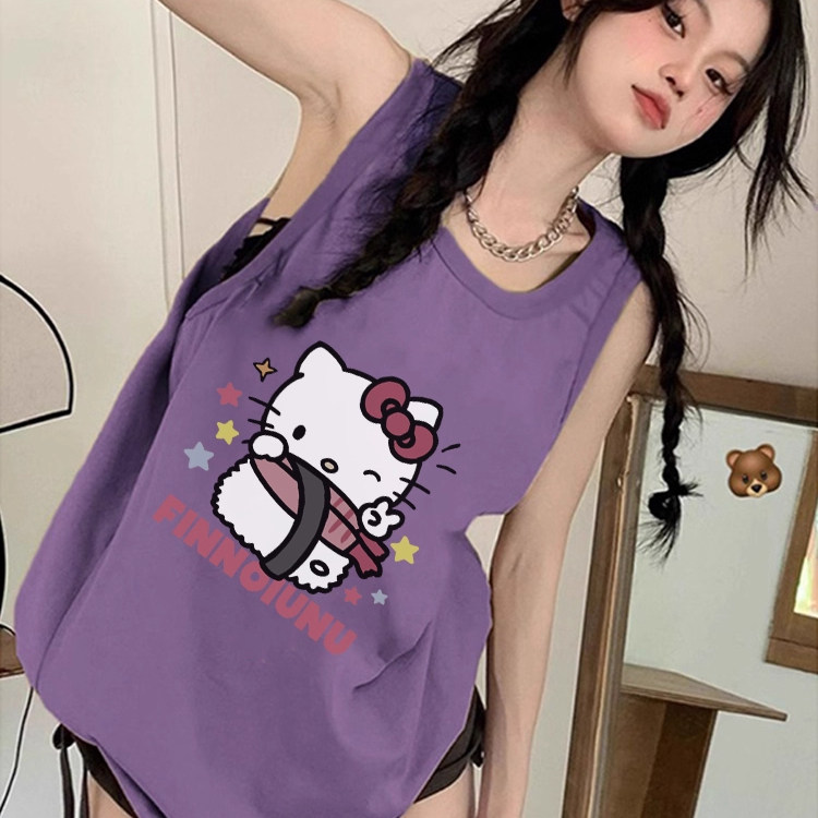 纯棉吊带坎肩跨栏背心无袖t恤女2025夏外穿慵懒风宽松篮球服上衣,女装/女士精品,背心吊带,淘宝优惠券,粉丝福利购,淘宝优惠卷