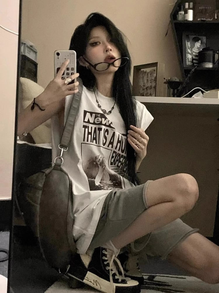 纯棉吊带背心无袖t恤女2024新款