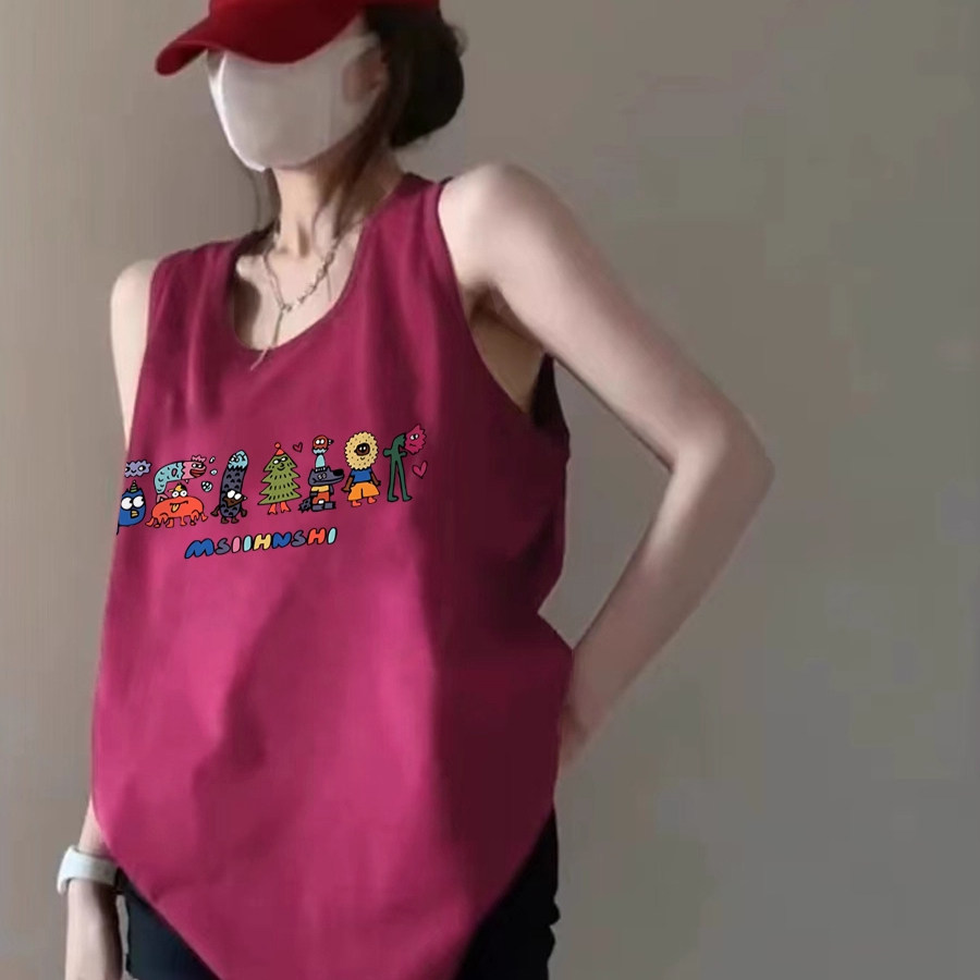 纯棉吊带坎肩跨栏背心无袖t恤女2025夏外穿慵懒风宽松篮球服上衣,女装/女士精品,背心吊带,淘宝优惠券,粉丝福利购,淘宝优惠卷