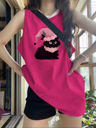 纯棉吊带背心无袖t恤女夏季上衣