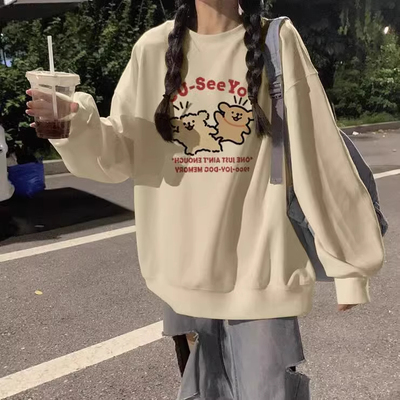 无帽套头卫衣女秋冬季小个子上衣