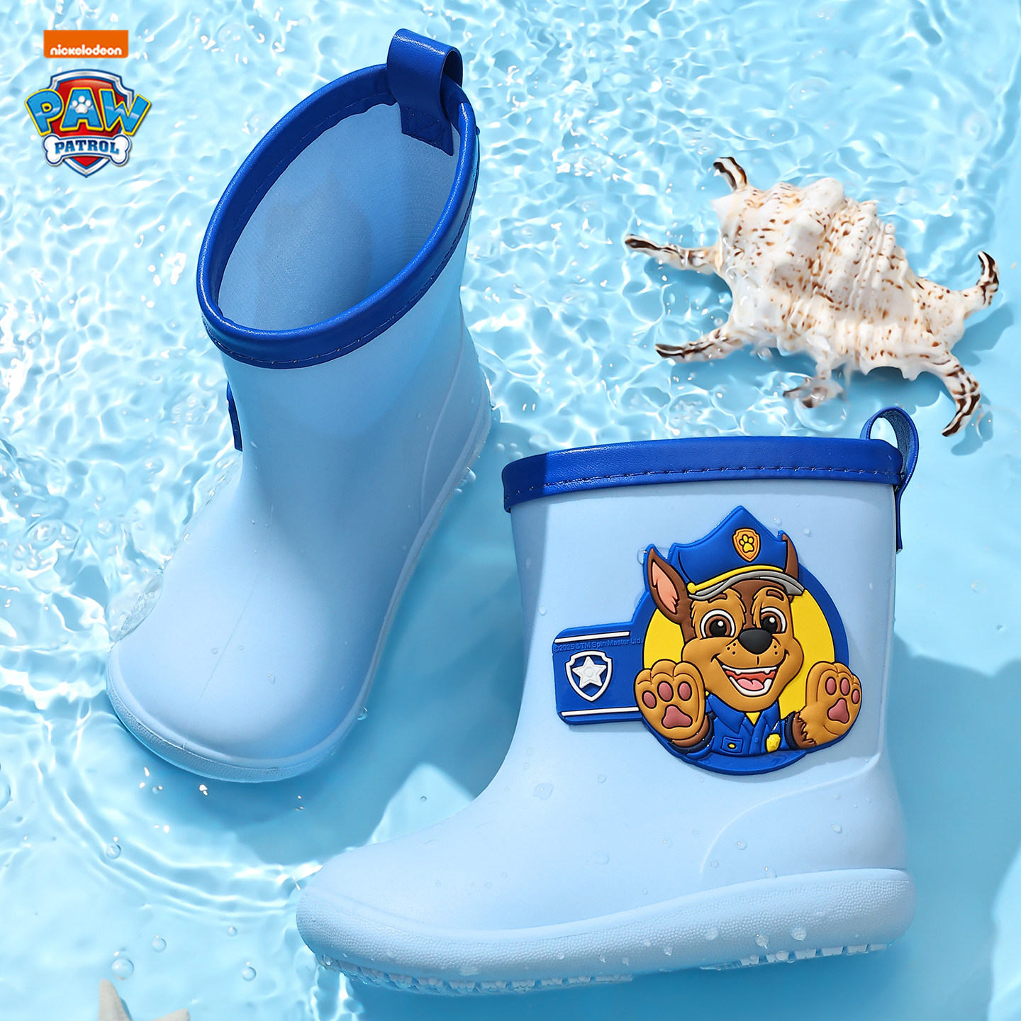 汪汪队儿童雨鞋男童女童宝宝雨靴小男孩女孩上学防滑防水轻便水鞋