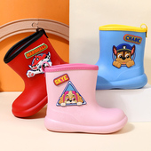 小孩胶鞋 汪汪队宝宝雨鞋 儿童防滑雨靴男童可爱幼儿园女小童防水鞋