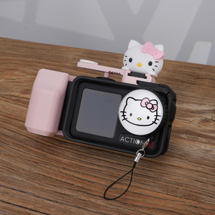 大疆DJI 5pro相机原厂兔笼拍摄手柄和快门按键凯蒂猫配件 action4