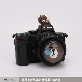 蜜蜂熊相机卡通镜头盖热靴M50小痰盂49mm适用索尼富士尼康佳能R50