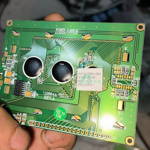12864A-TC液晶显示屏，128x64点阵，绿色PCB，
