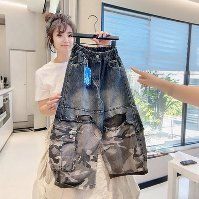 男童春秋款痞帅迷彩工装裤