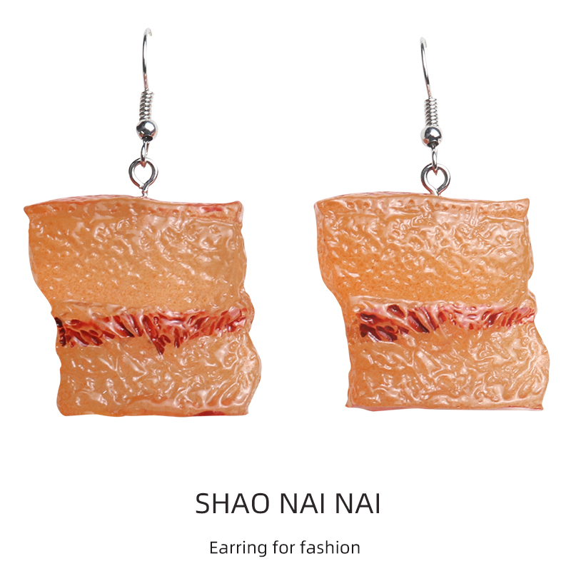 少奶奶原创我要吃个性趣味风耳环