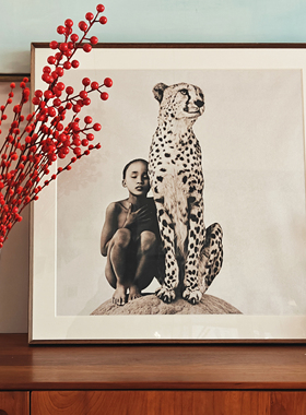 Gregory Colbert现代简约装饰画客厅卧室挂画动物主题黑白艺术画