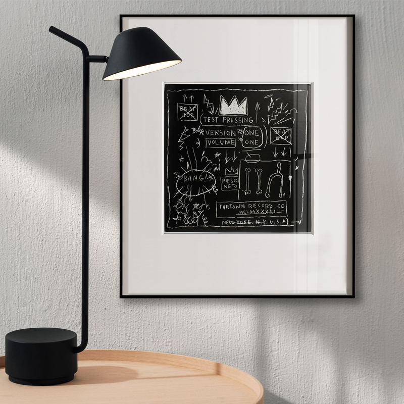 Basquiat涂鸦波普艺术装饰挂画样板房北欧客厅房间玻璃外框组合画图片