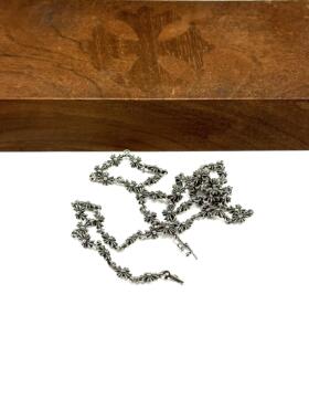 匠银JY 925纯银十字花十字架6mm迷你cross潮流复古奢华潮流项链