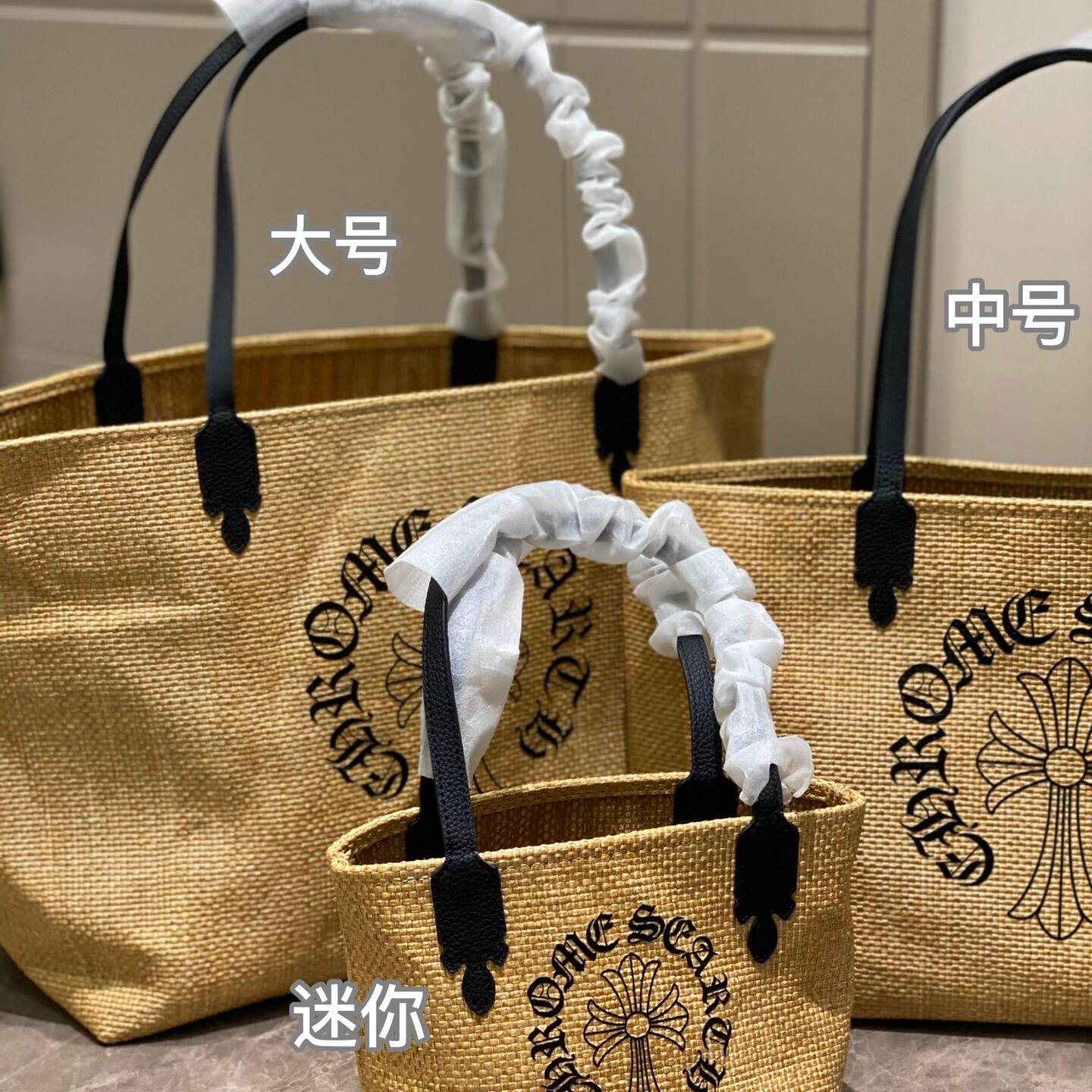 现货美式复古小众十字架草编菜篮子包托海边沙滩旅行包托特单肩包