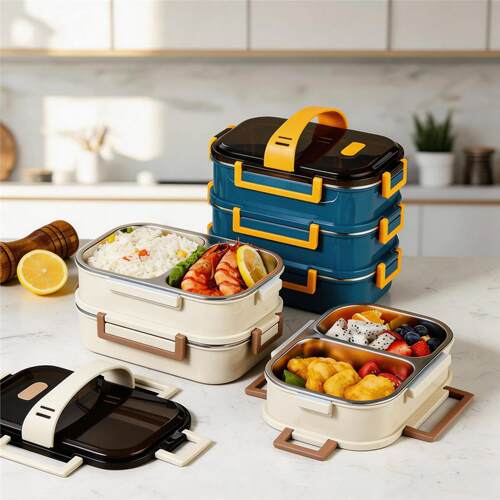 高端品牌304不锈钢饭盒学