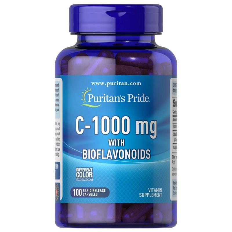 原装 维生素C VC 胶囊100粒 1000mg 含 柑橘类生物黄酮 吸收快