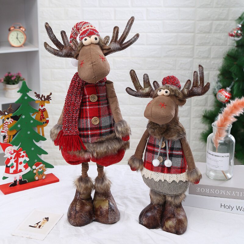 christmas standing doll tree snowman old man elk gift