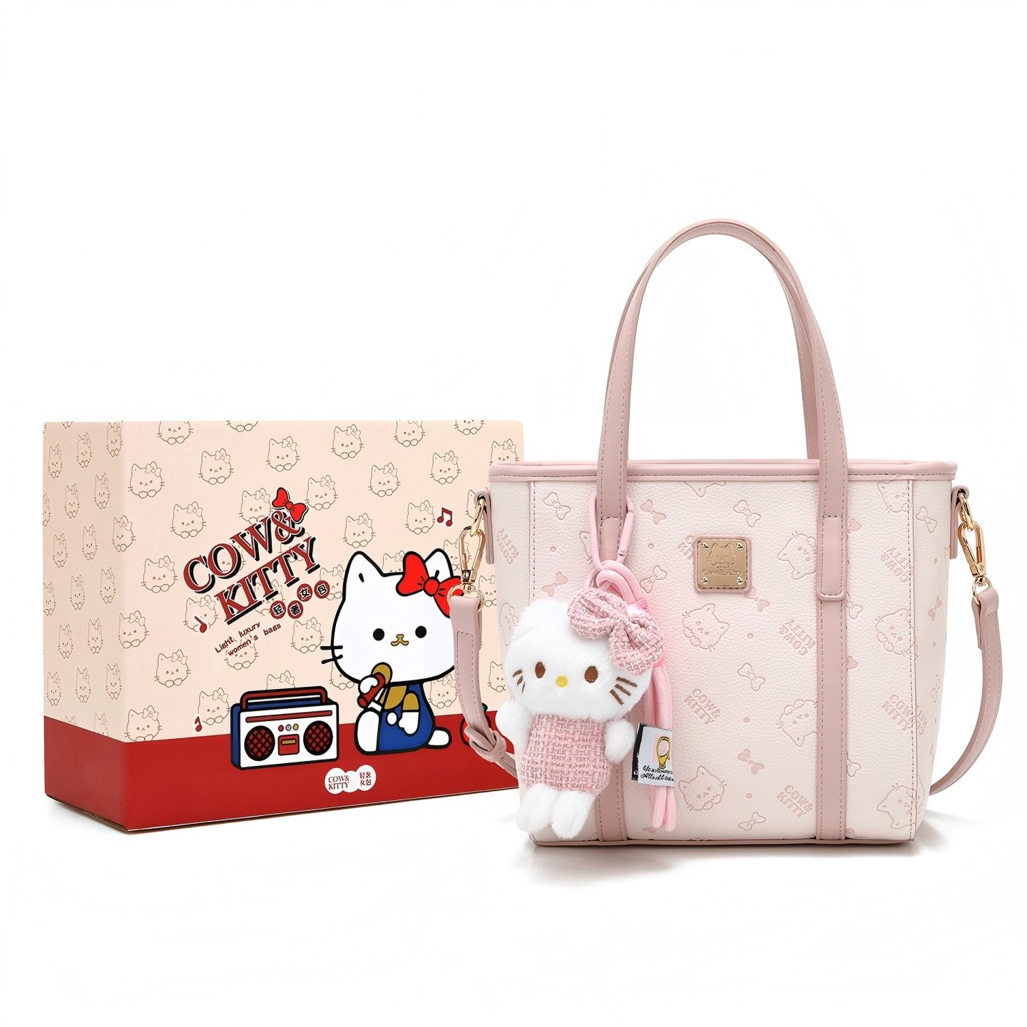 官网正品Cow&Kitty2026新款卡通印花托特包女手提单肩斜挎水桶包,箱包皮具/热销女包/男包,水桶包,淘宝优惠券,粉丝福利购,淘宝优惠卷