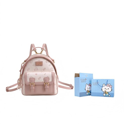 官网正品Cow&Kitty女双肩包2026新款卡通印花大容量轻便双肩背包