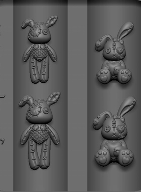 FingertipWorker｜原创精致可爱小众破洞小兔子、破布偶美甲模具