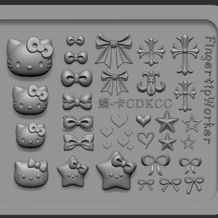 【FingertipWorker】语霏老师美甲模具 甜酷KT模具 美甲模具