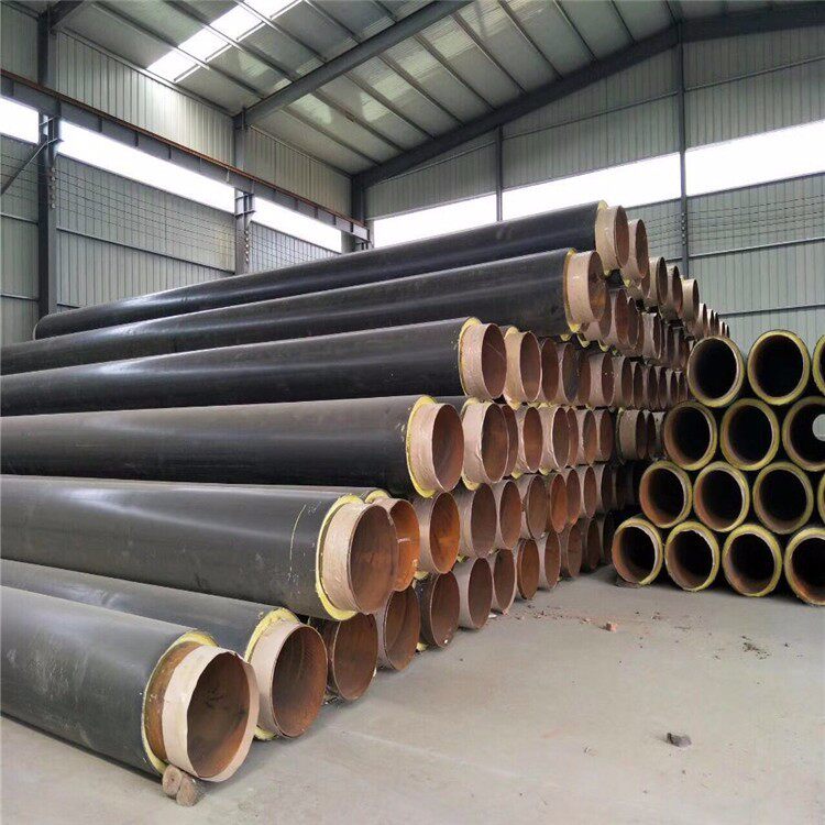 聚氨酯蒸汽预制直埋保温钢管 20#无缝供暖热力聚氨酯管道螺旋钢管