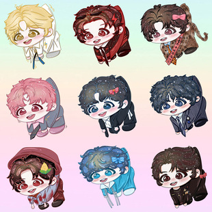 36张Q版雷朋转印贴甜玉米应援物料Q版雷朋可爱小挂件转印贴diy