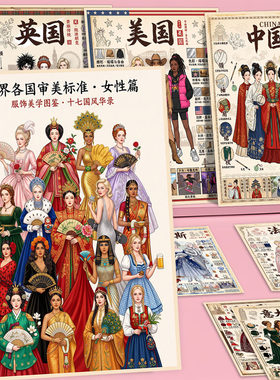 世界各国审美标准】审美多元化美的定义各有不同服饰美学图鉴贴纸