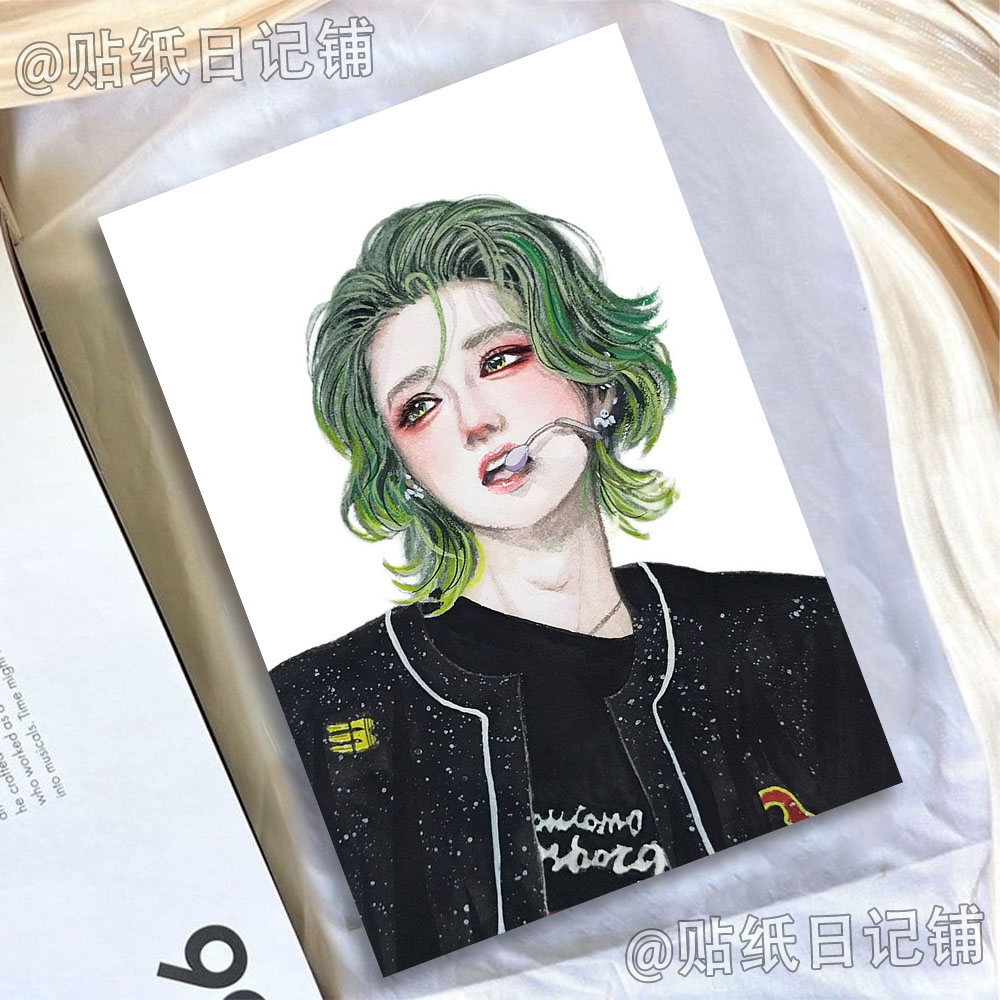 鹿晗手绘】爆款season4小鹿演唱会爆款周边小卡帅气明信片物料