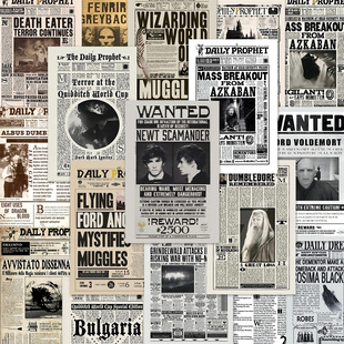 162张哈利预言家日报贴纸哈利波特素材系列预言家日报灵感手账