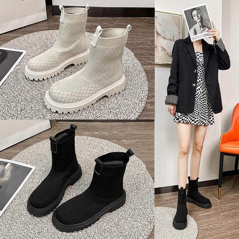 春秋厚底弹力袜靴站2026新款针织小短靴百搭休闲弹力瘦瘦靴0119ud,女鞋,时装靴,淘宝优惠券,粉丝福利购,淘宝优惠卷