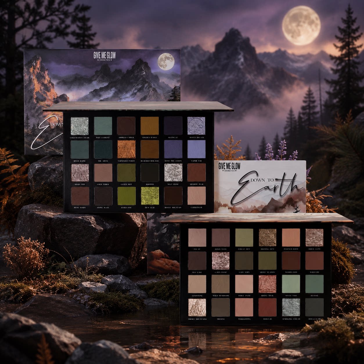 美国现货givemeglow新品down to earth1/2眼影盘哑光珠光日常显色