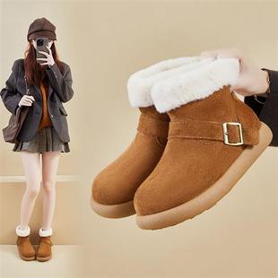 保暖休闲鞋 学生ins韩版 增高BN5002 新款 加绒高帮雪地靴女2025冬季