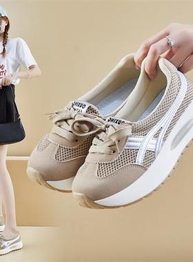 ins韩版阿甘鞋女潮2025春季新款厚底增高学生运动跑步休闲鞋Q3610