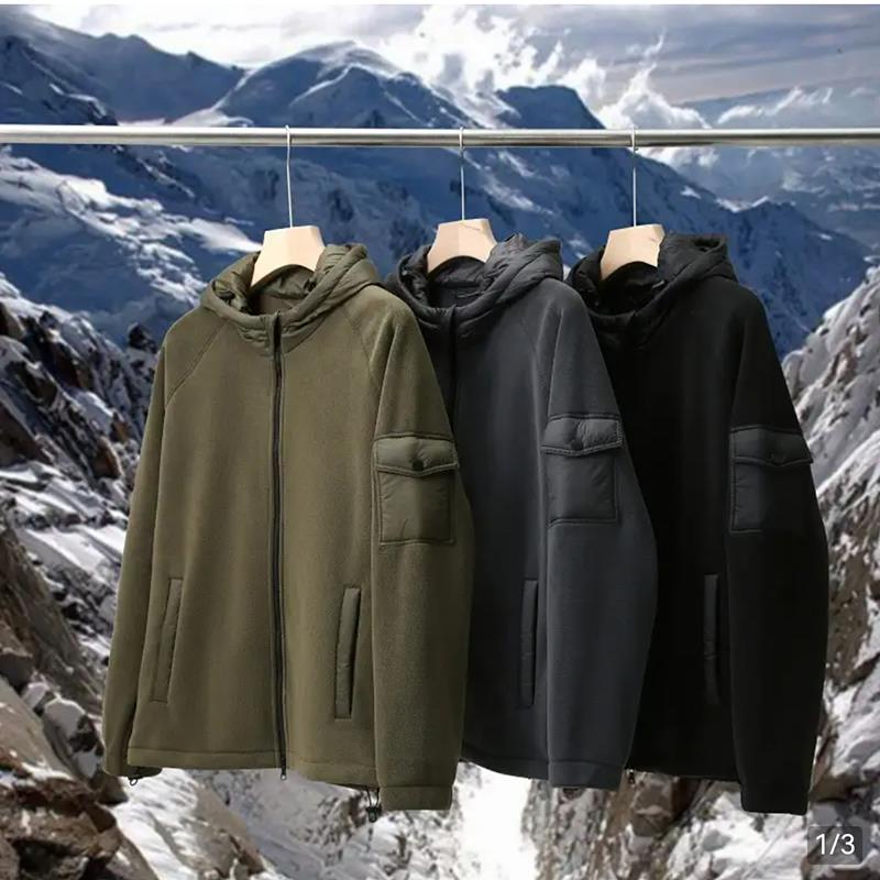 极跃可超值甄选品牌男装pseny奥粒绒连帽外套男士天丝云感卫衣潮