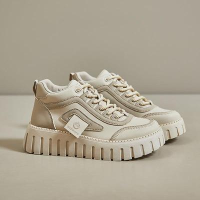 鞋服档口老板娘辉光马丁妈妈鞋新款女鞋韩版高帮厚底休闲鞋子