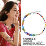 旅行任意门古力娜扎同款珍珠项链串珠复古轻奢米珠锁骨链choker