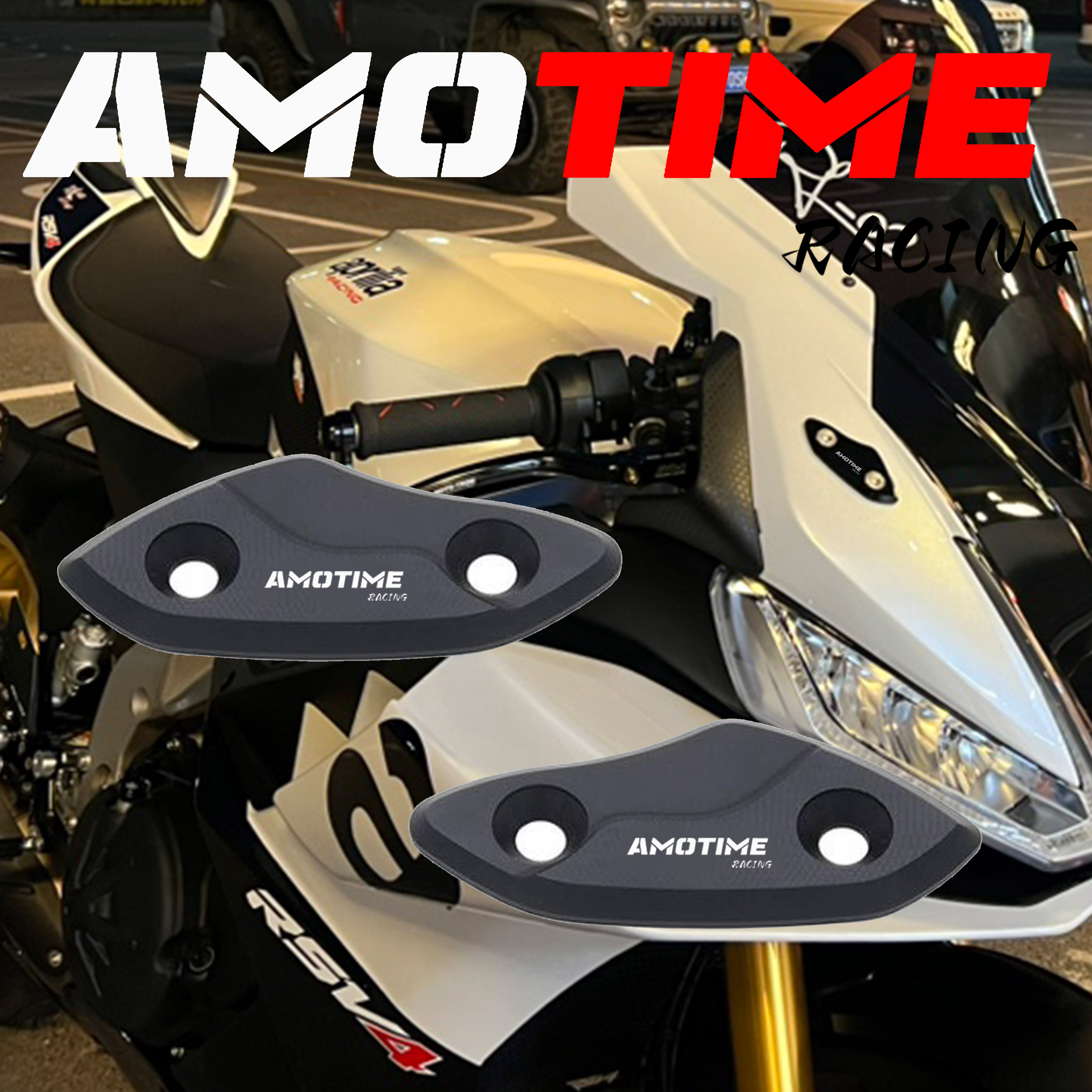 适用阿普利亚RS660  RSV4后视镜堵盖后视镜孔盖装饰无损改装配件