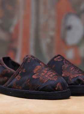 【老北京手工布鞋女】布鞋风情香云纱布鞋女冬季保暖棉花鞋新中式
