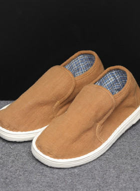 纯手工千层底布鞋女2025新款春单鞋圆头复古平底鞋开车出勤休闲鞋