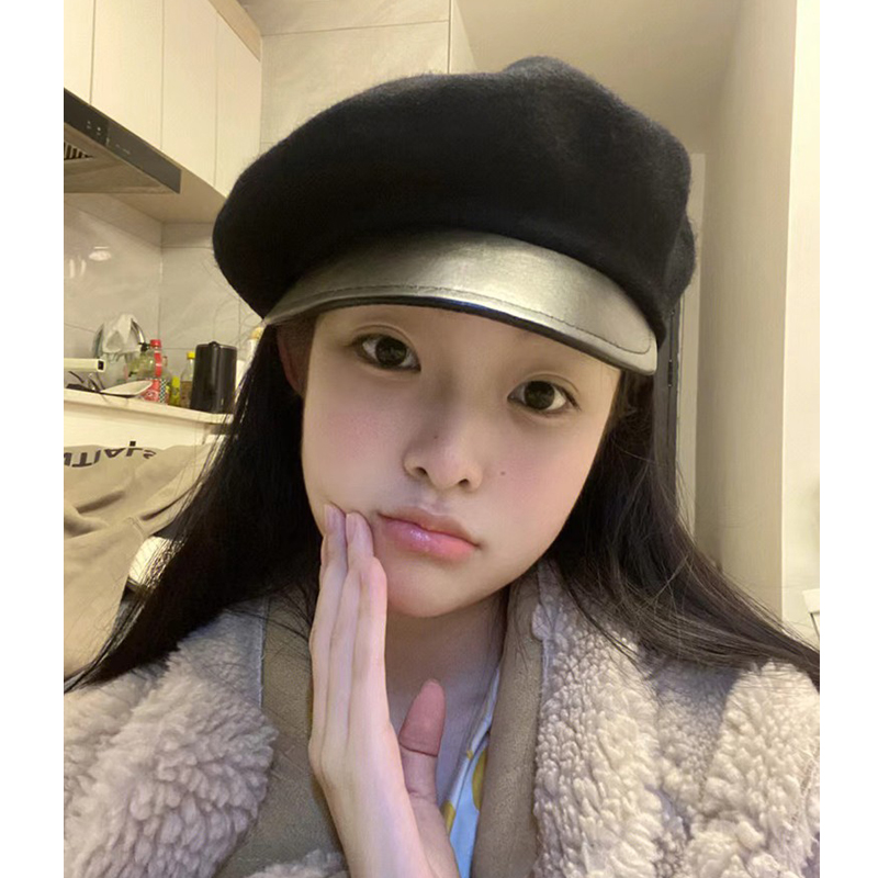 韩版名媛复古显脸小鸭舌帽贝雷帽