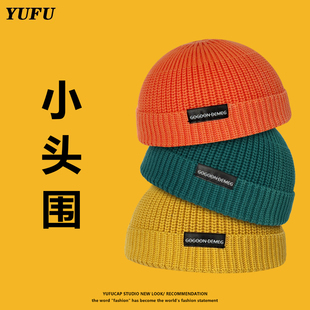 小号毛线帽小头围帽子xs小码男女秋冬潮瓜皮帽针织帽雅痞保暖冷帽
