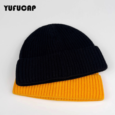 YUFUCAP秋冬帽子男士羊毛针织帽毛线帽女款冷帽地主帽瓜皮帽宽松
